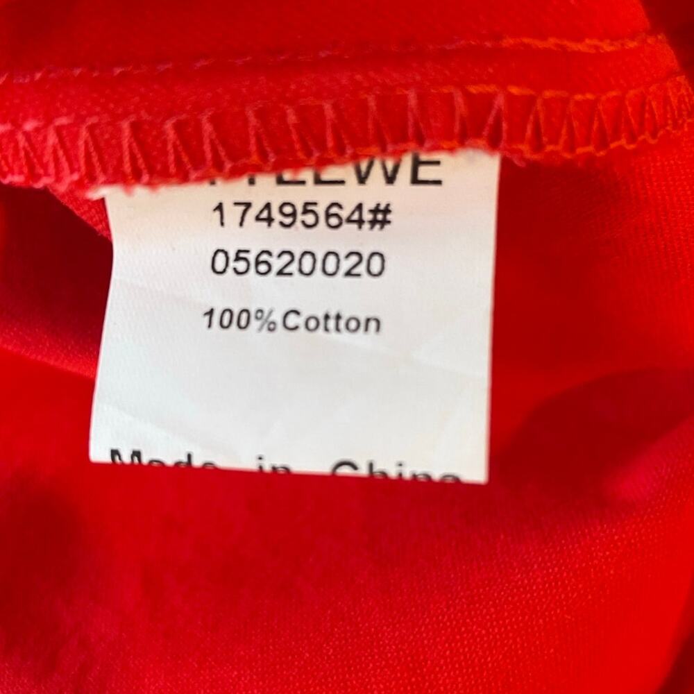 Stylewe Maxi Shirtdress Size M NWT Red Long Sleeve Relaxed Fit Cotton Lagenlook - Picture 7 of 9